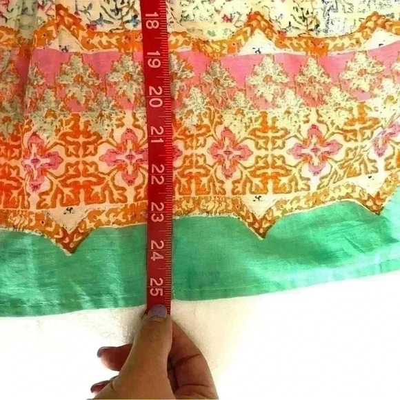 Sigrid Olsen Boho 100% Cotton Geometric Embroidered Peasant Tunic Top Size M - Picture 12 of 15